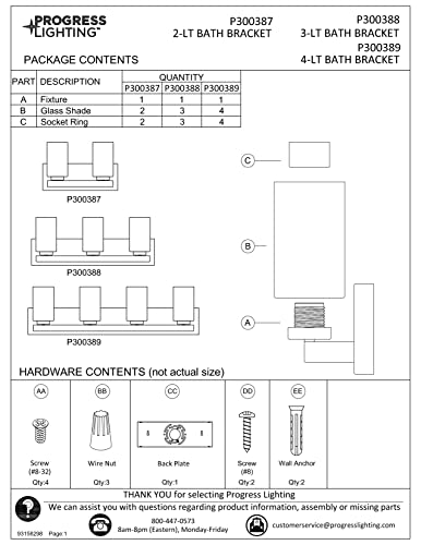 Open Box - Progress Lighting P300388-31M - Bathroom Fixtures Indoor Lighting