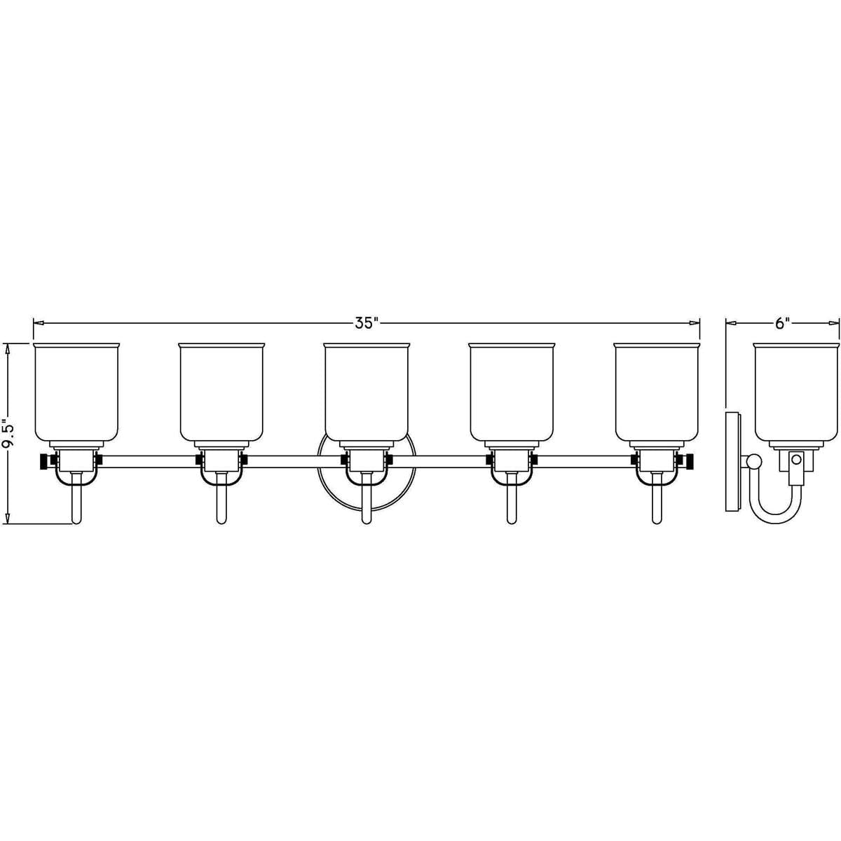 Open Box - Z-Lite 340-5V-HG - Bathroom Fixtures Indoor Lighting