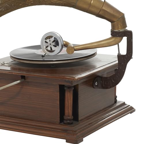Open Box -  DecMode 28 H  18 W Wood Vintage Gramophone  Copper  1 - Piece DecModeBullseye Deals