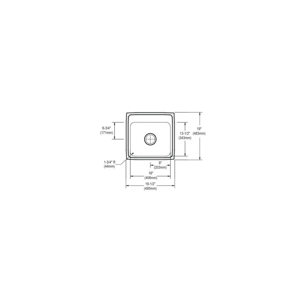 Open Box - Elkay DLRQ1919103 Gourmet 19-1/2" Single Basin Drop In Stainless Steel Kitchen Sink