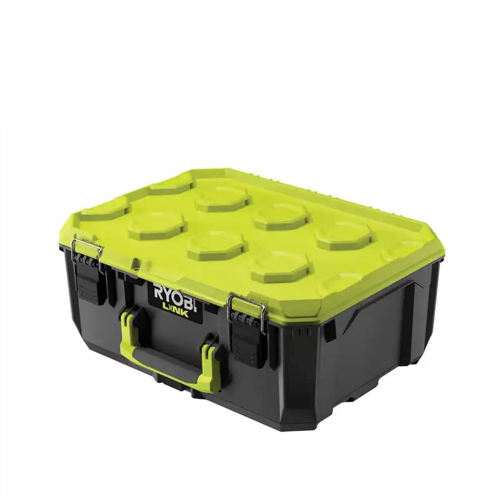 Open Box -  LINK Medium Tool Box, RYOBI Green RYOBIBullseye Deals