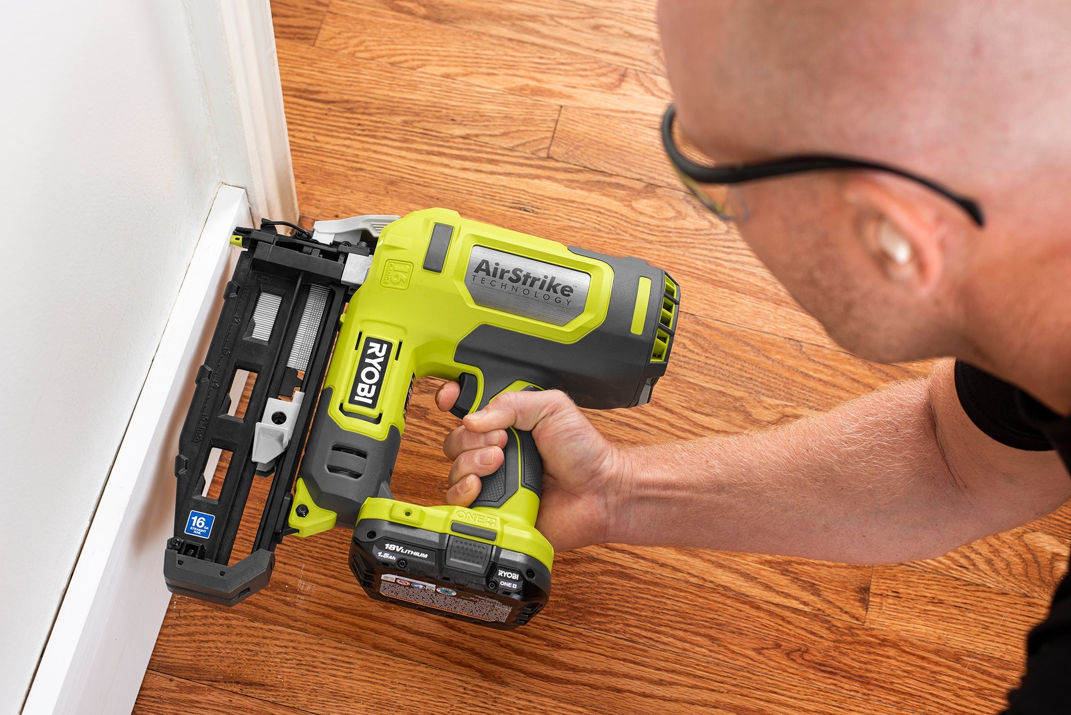 Open Box -  RYOBI ONE+ 18V 16-Gauge Cordless AirStrike Finish Nailer (Tool Only) RYOBIBullseye Deals