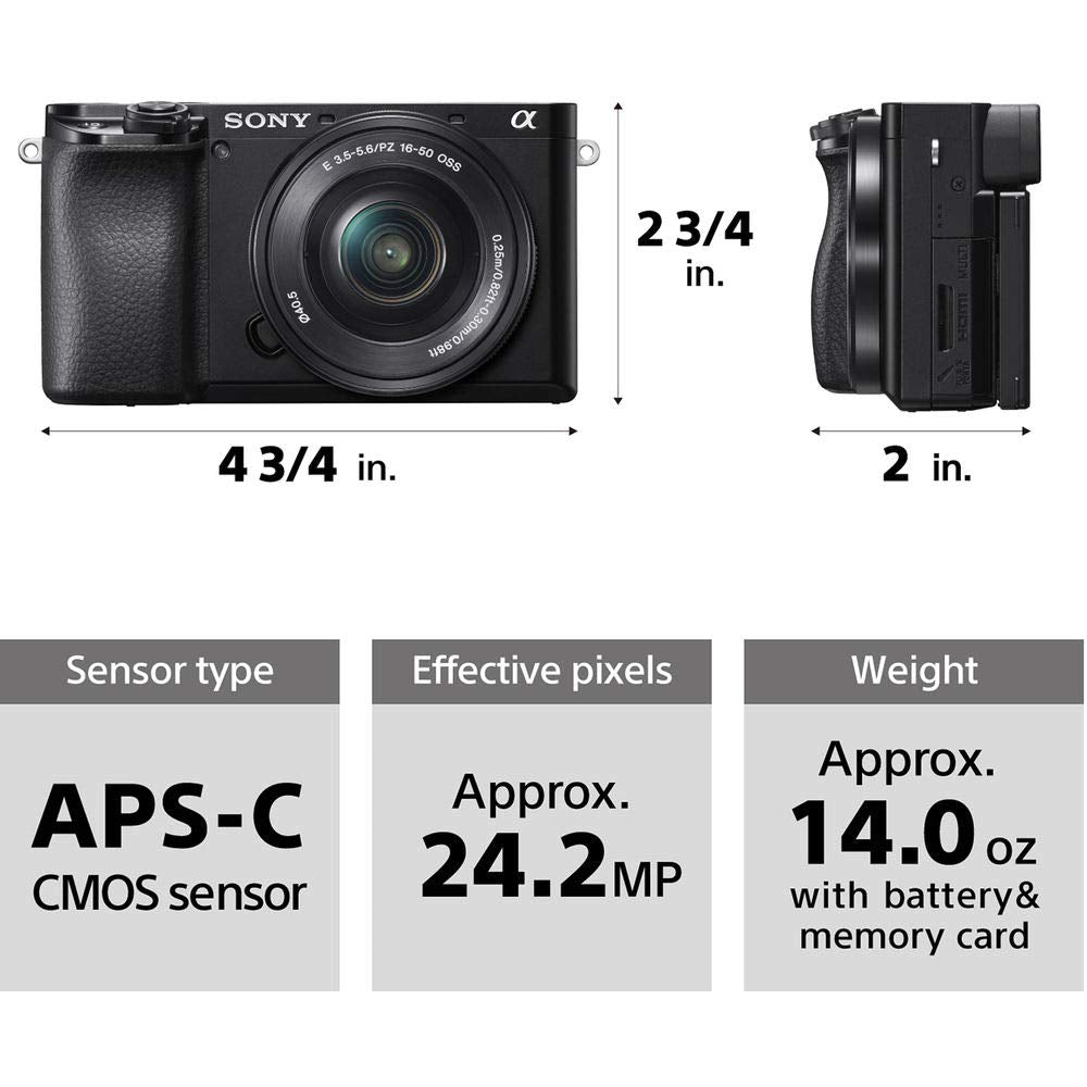 Certified Refurbished - Sony ILCE6100/B a6100 Mirrorless Camera (Body Only)