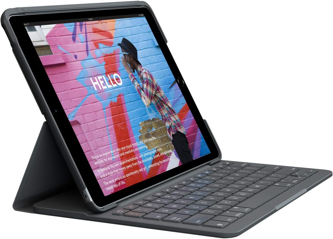 Open Box -  Logitech IPad (7th, 8th and 9th Generation) Keyboard Case Slim Folio LogitechBullseye Deals
