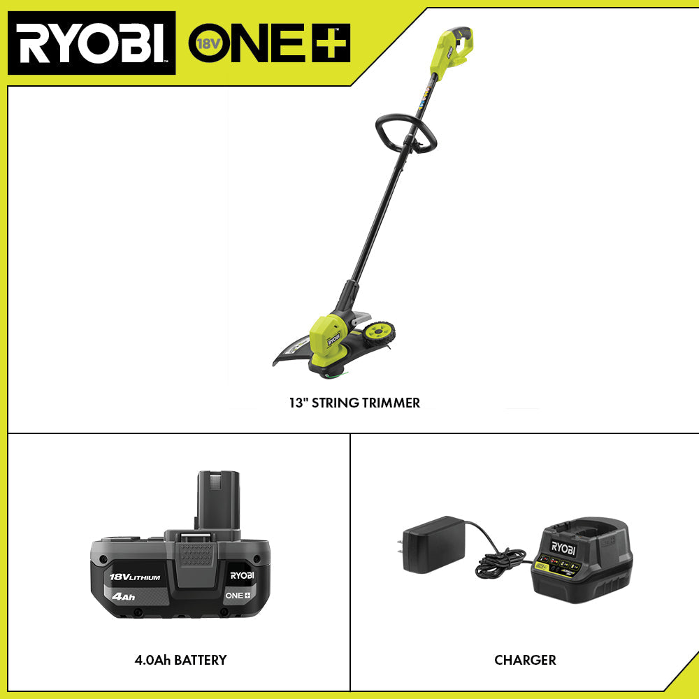 Open Box -  RYOBI ONE+ 18V 13 in. Cordless Battery String Trimmer/Edger (Tool Only) RYOBIBullseye Deals