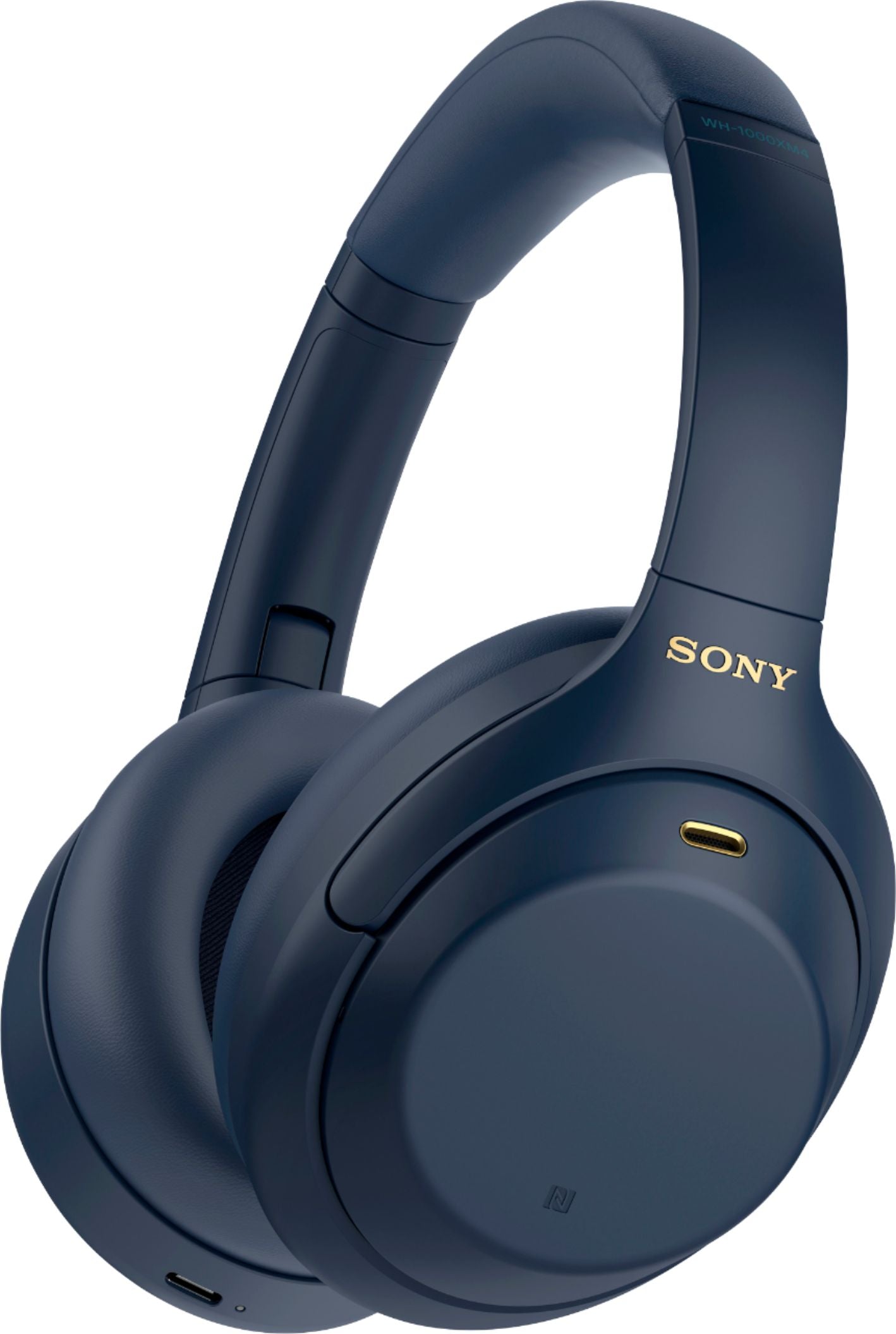 Certified Refurbished - Sony WH-1000XM4 Wireless Noise-Cancelling Over-the-Ear Headphones Midnight Blue