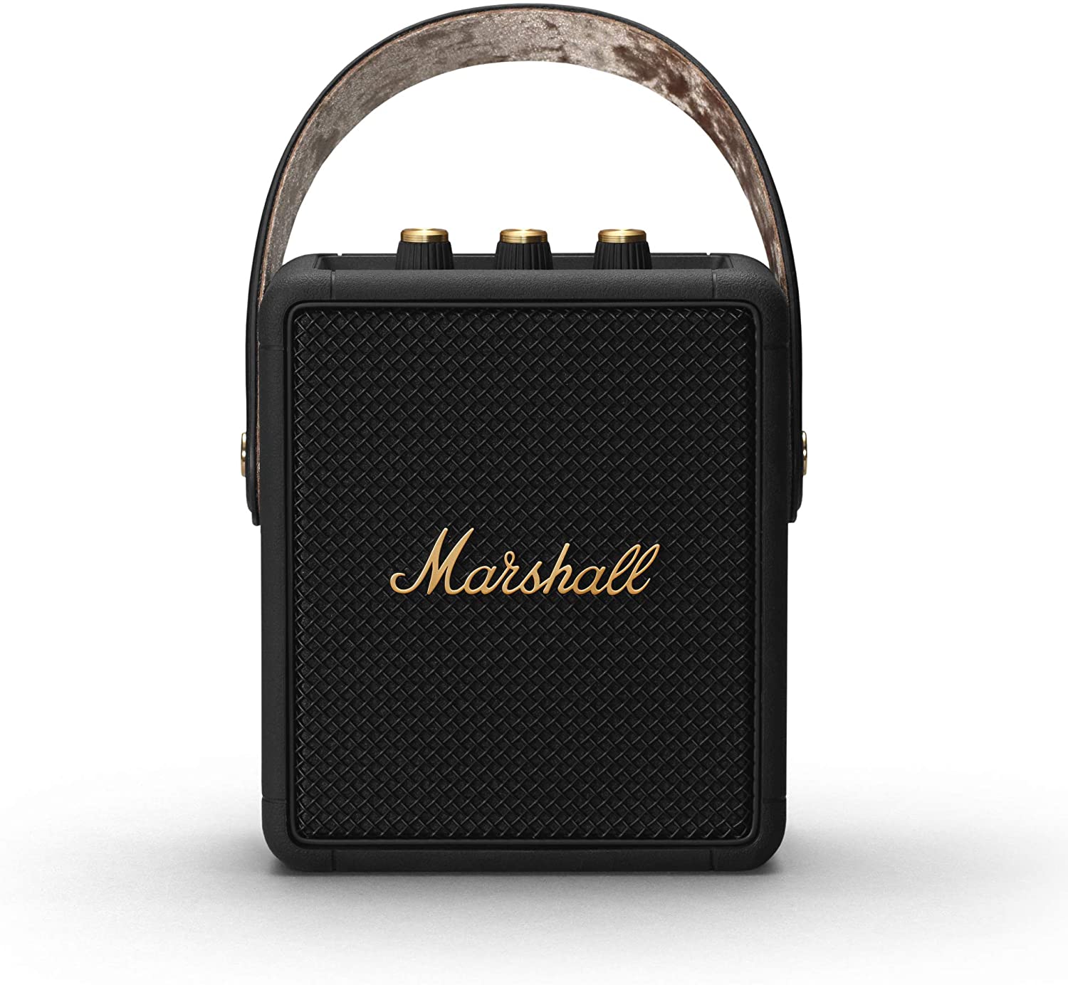 Certified Refurbished - Marshall Stockwell II Portable Bluetooth Speaker - Black and Brass MarshallBullseye Deals