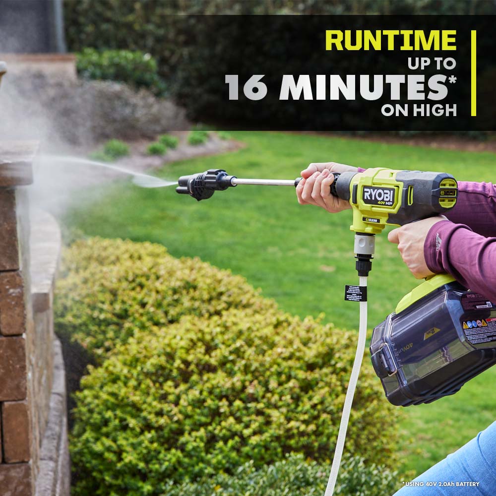 Open Box -  RYOBI 40V HP Brushless EZClean 600 PSI 0.7 GPM Cold Water Electric Power Cleaner (Tool-Only)