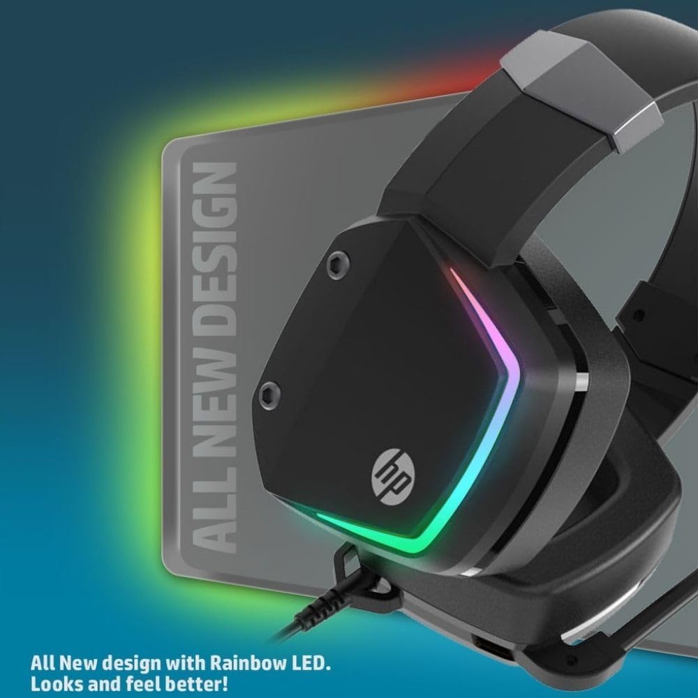 HP H320 USB 3.5mm Wired 7.1 Surround Sound Over Ear Gaming Headset Mic