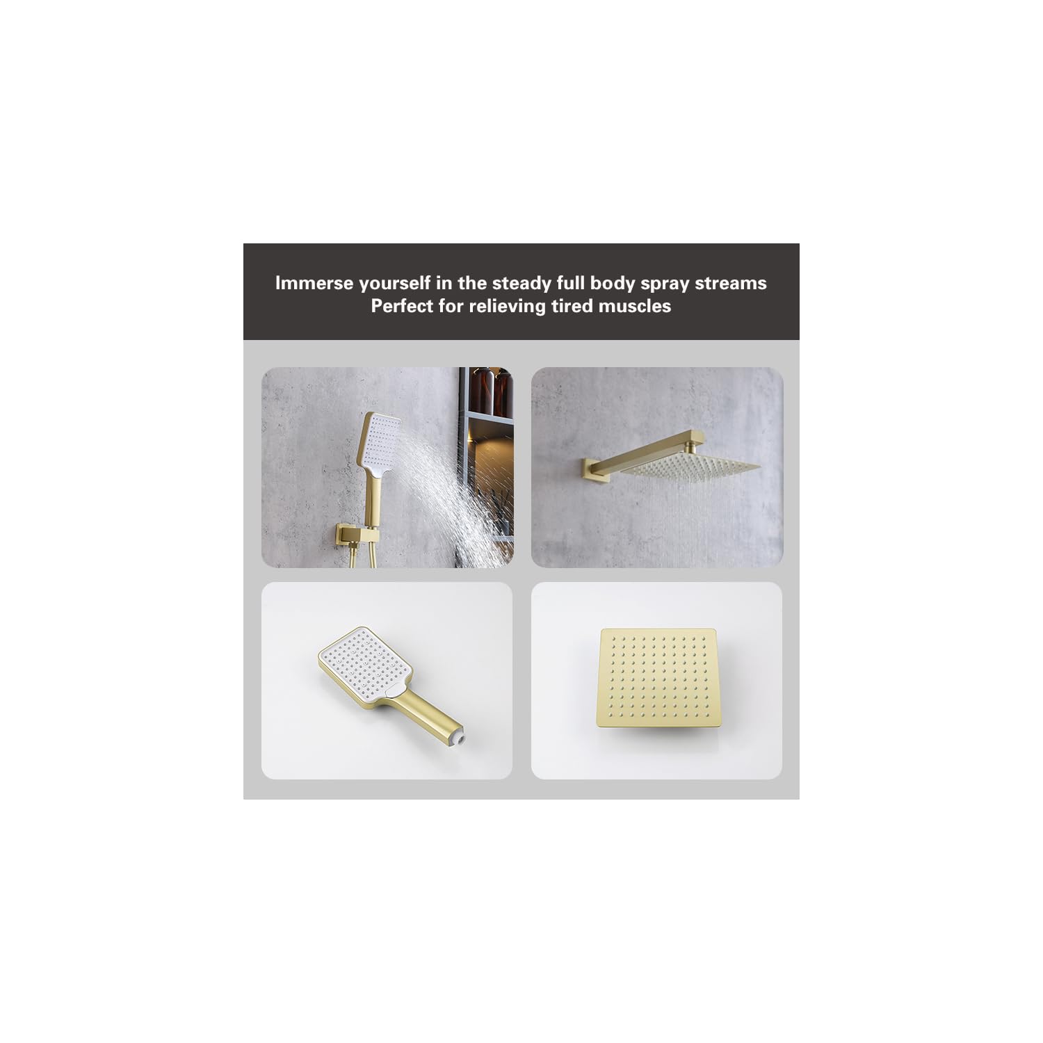 Open Box - Elegant Lighting FAS-9003BGD - Shower Only Showers