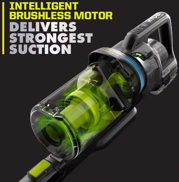 Open Box -  Ryobi ONE+ HP 18V Brushless Cordless Advanced WHISPER Series Stick Vacuum Kit with 4.0 Ah Battery and Charger