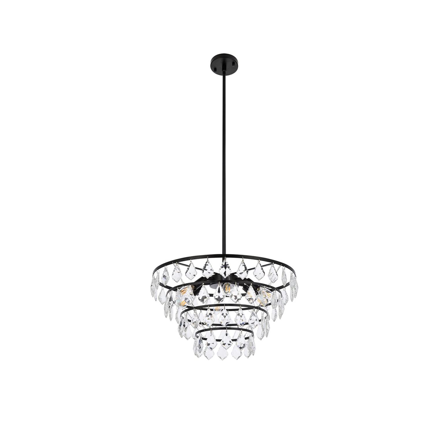 Open Box - Elegant Lighting 1101D20BK - Chandeliers Indoor Lighting