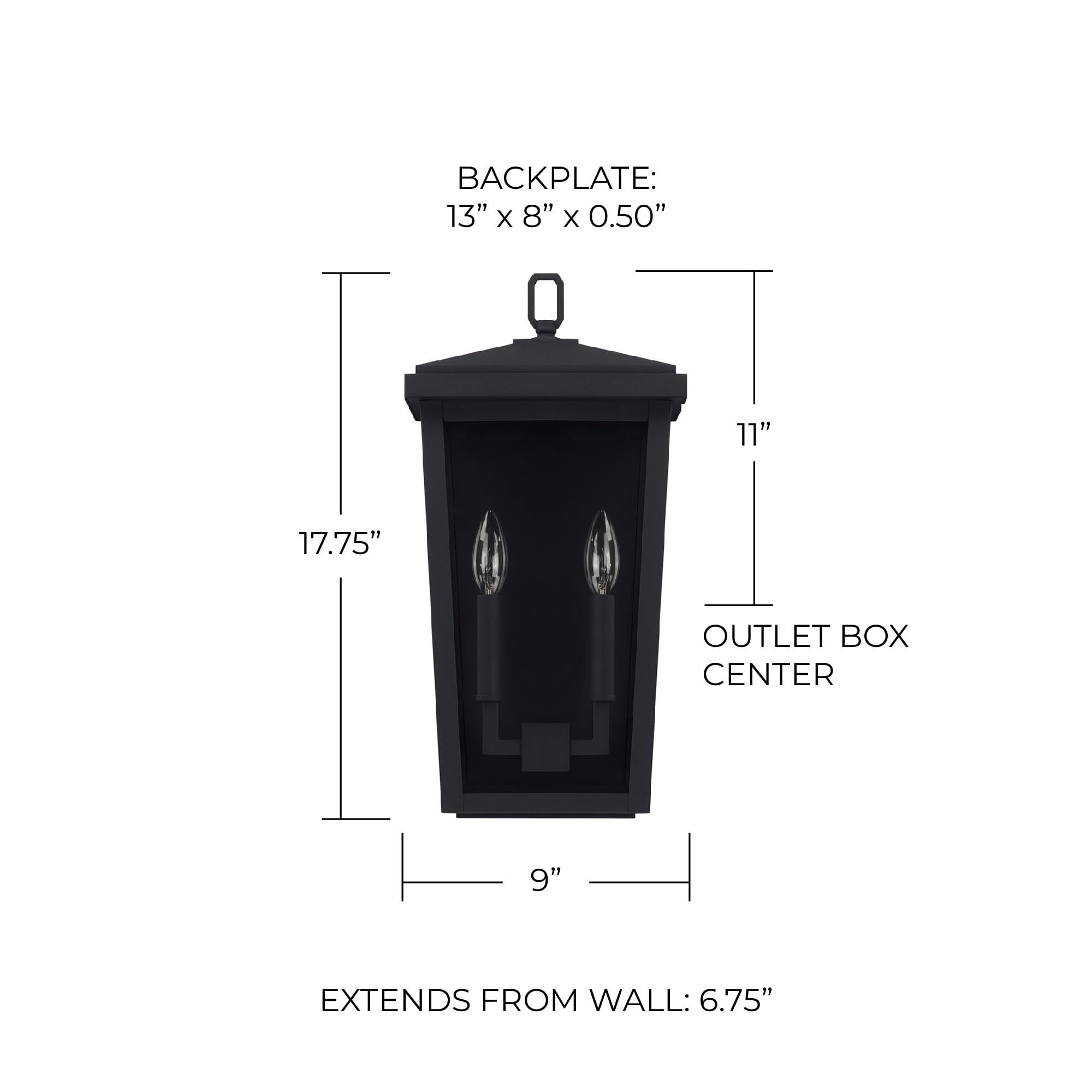 Open Box - Capital Lighting 926222BK - Wall Sconces Outdoor Lighting