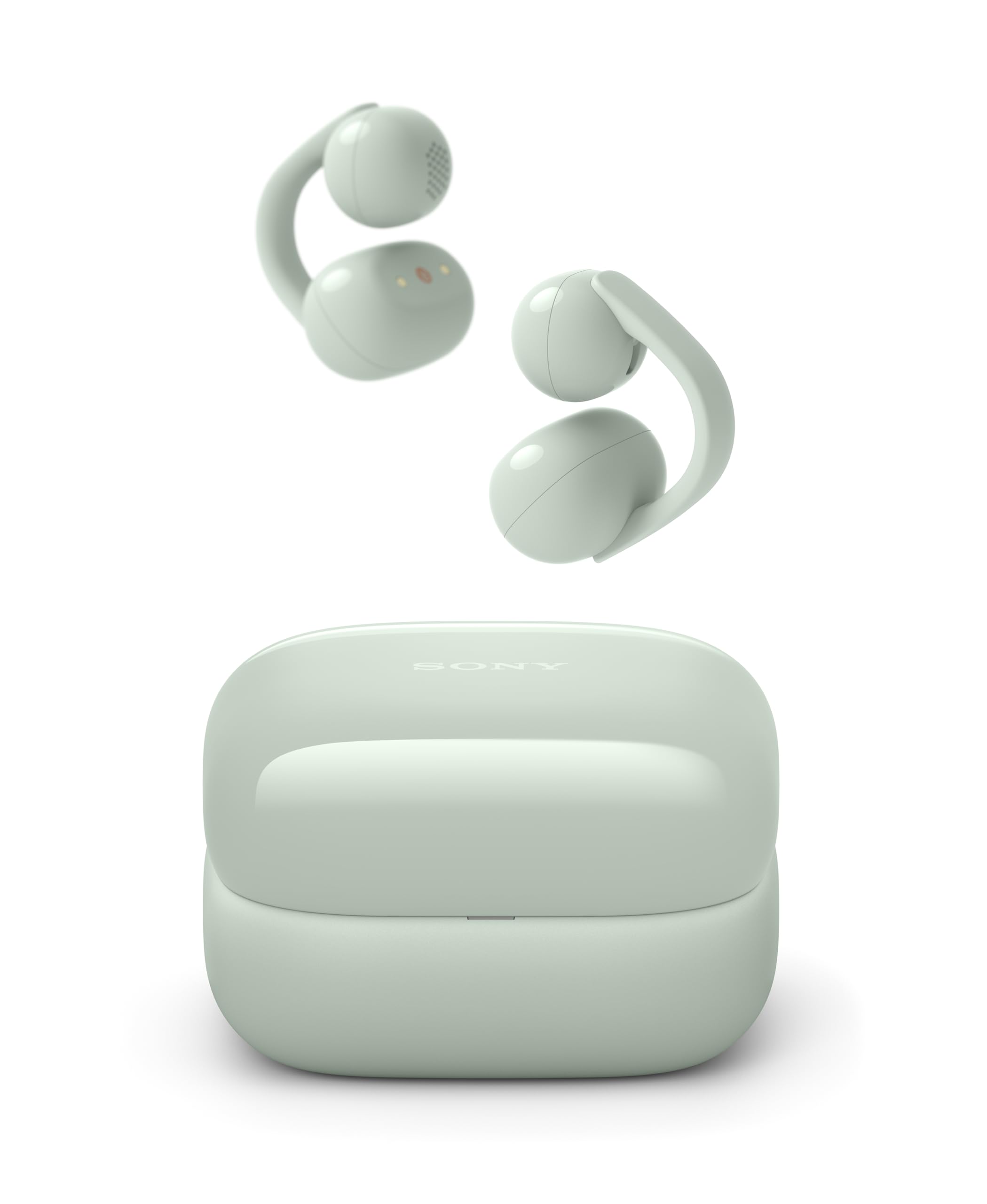 Certified Refurbished - Sony LinkBuds Clip Open Ear Wireless Headphones Clip-On Design Green