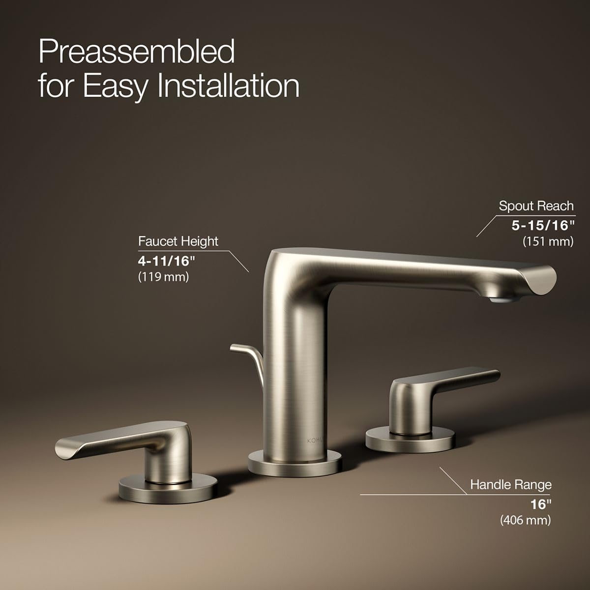 Open Box - Kohler K-97352-4K-BN - Bathroom Sink Faucets Faucet