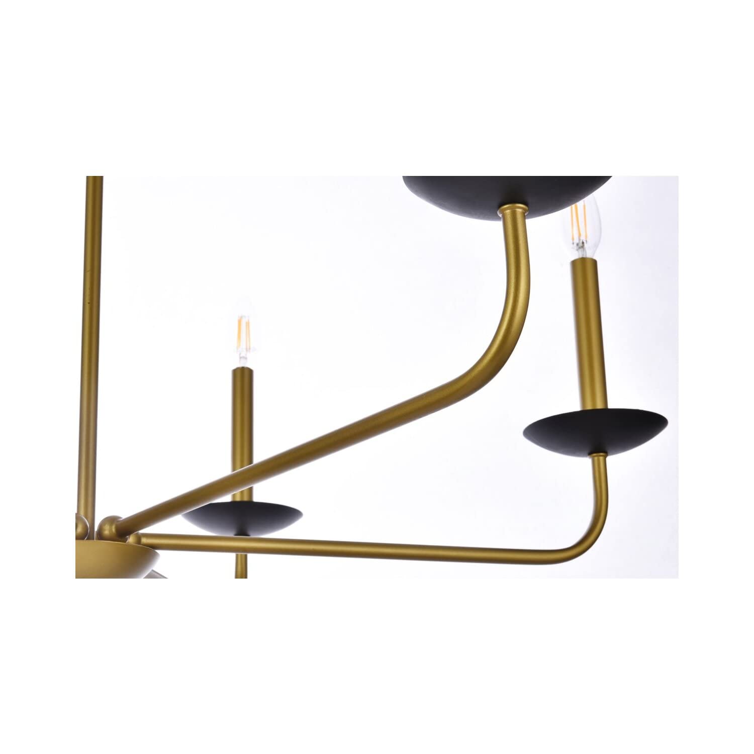 Open Box - Elegant Lighting LD812D36BRK - Chandeliers Indoor Lighting