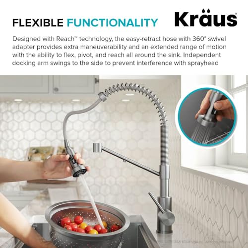Open Box - Kraus KFF-1610SFS - Kitchen Faucet