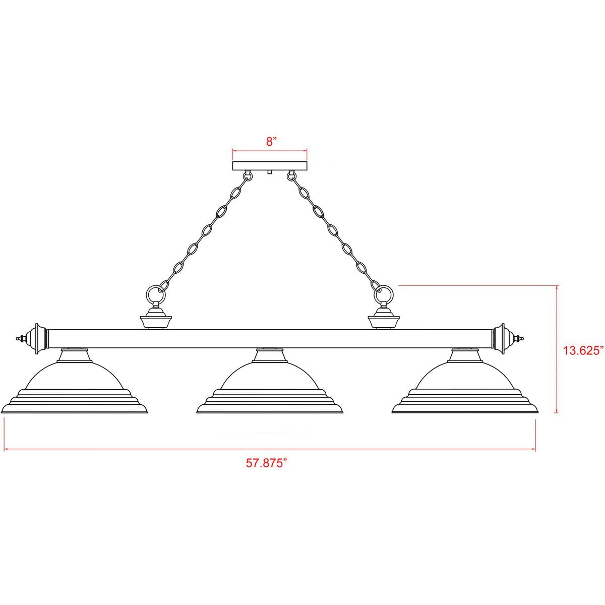 Open Box - Z-Lite 2306-3BRZ-SBRZ - Chandeliers Indoor Lighting