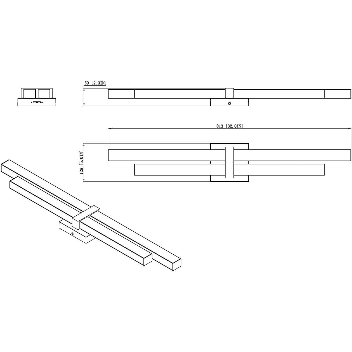 Open Box - Z-Lite 1008-32W-MB-LED - Bathroom Fixtures Indoor Lighting