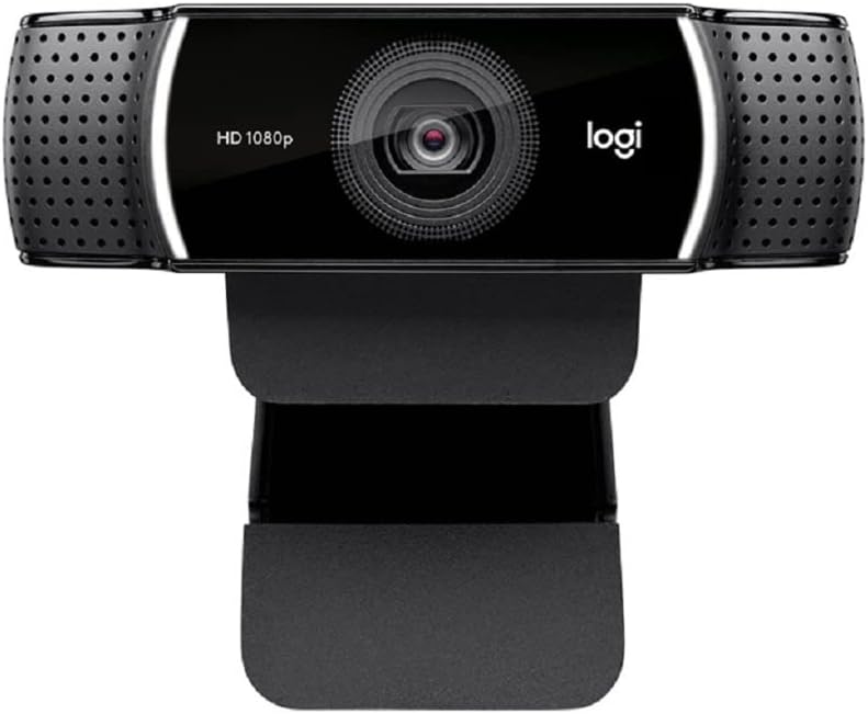 Refurbished - Logitech C922 Pro Stream Webcam 1080P Camera for HD Video Streaming & Recording 720P At 60Fps with Free Tripod (960-001087)