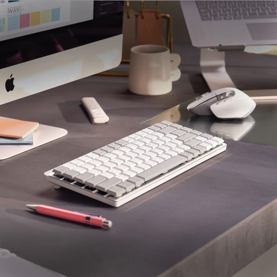 Refurbished - MX Mechanical Mini for Mac Minimalist Wireless Illuminated Keyboard-PALE GREY-US-2.4GHZ/BT-CAN-2 920-010553