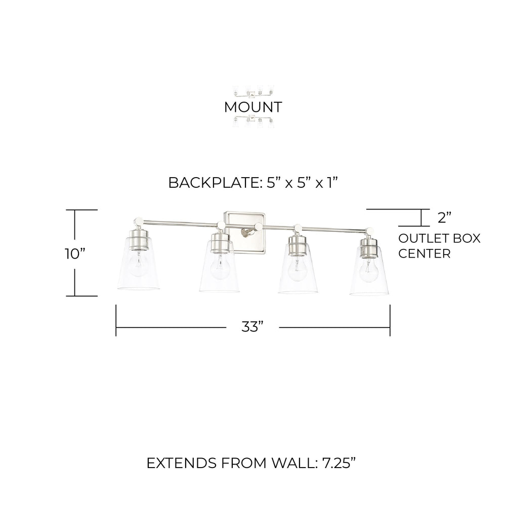 Open Box - Capital Lighting 121841PN-432 - Bathroom Fixtures Indoor Lighting