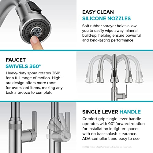 Open Box - Kraus KPF-4102SFACB - Kitchen Faucet