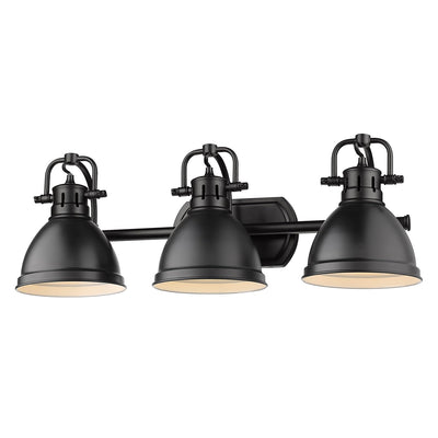 Open Box - Golden Lighting 3602-BA3 BLK-BLK - Bathroom Fixtures Indoor Lighting