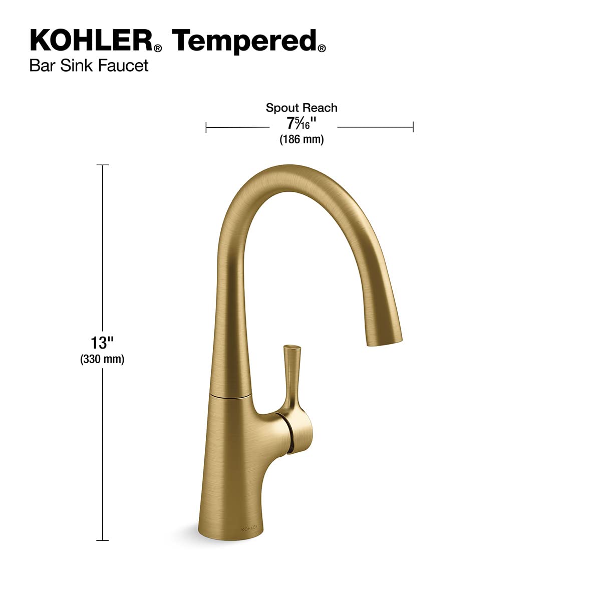 Open Box - Kohler K-24663-2MB - Bar Faucet