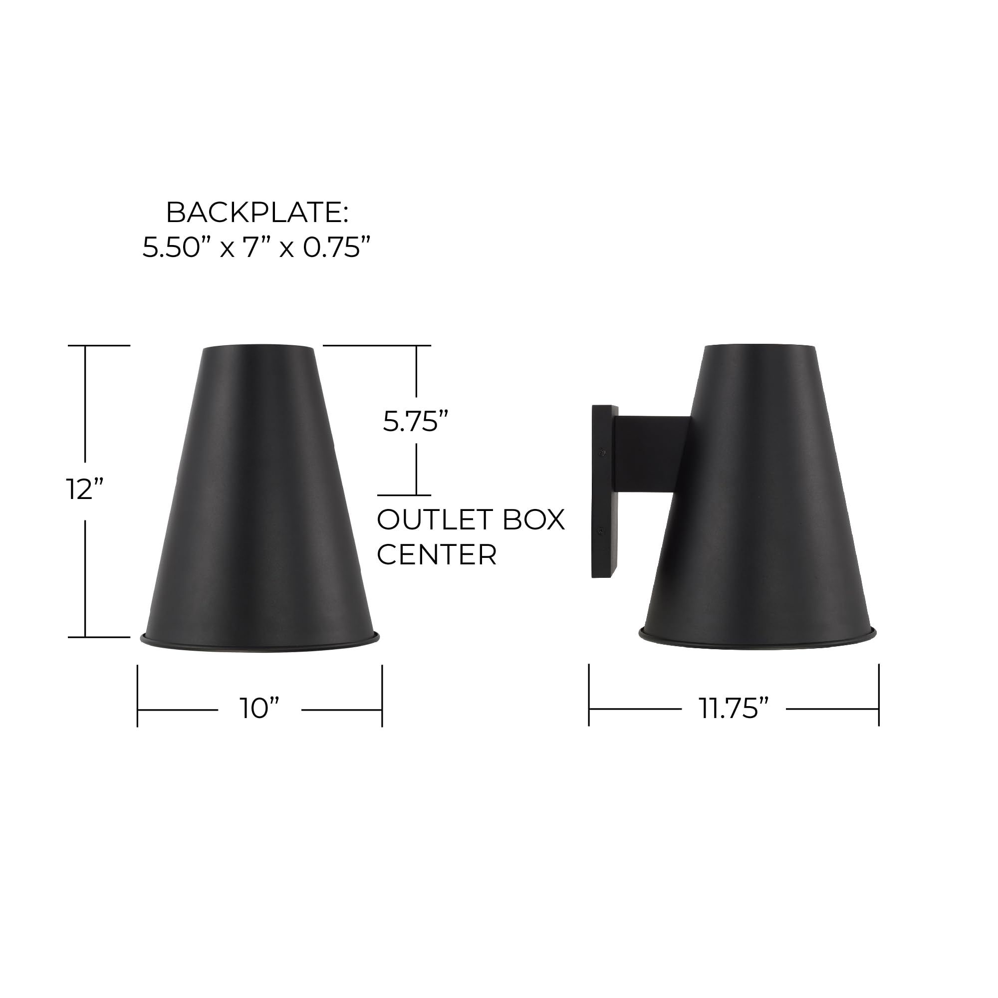 Open Box - Capital Lighting 955112BK - Wall Sconces Outdoor Lighting