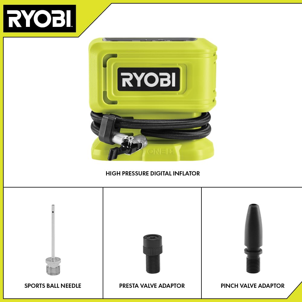 Open Box -  RYOBI ONE+ 18V Cordless High Pressure Inflator (Tool Only)