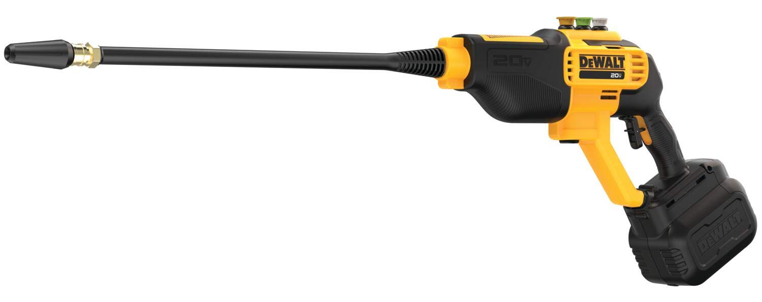 Open Box -  DEWALT 20-Volt MAX 550 PSI, 1.0 GPM Cold Water Cordless Electric Power Cleaner with 4 Nozzles, 5.0 Ah Battery and Charger DEWALTBullseye Deals