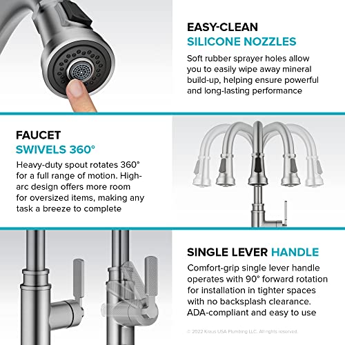 Open Box - Kraus KPF-4101SFS - Kitchen Faucet