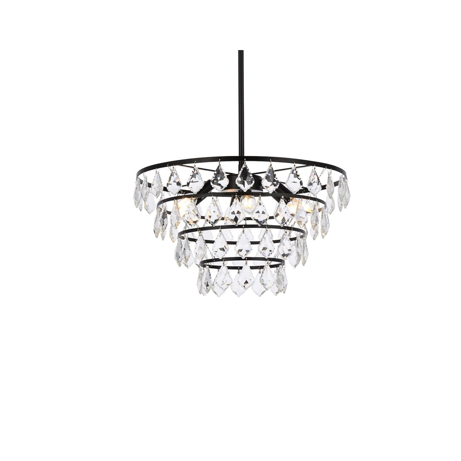 Open Box - Elegant Lighting 1101D20BK - Chandeliers Indoor Lighting