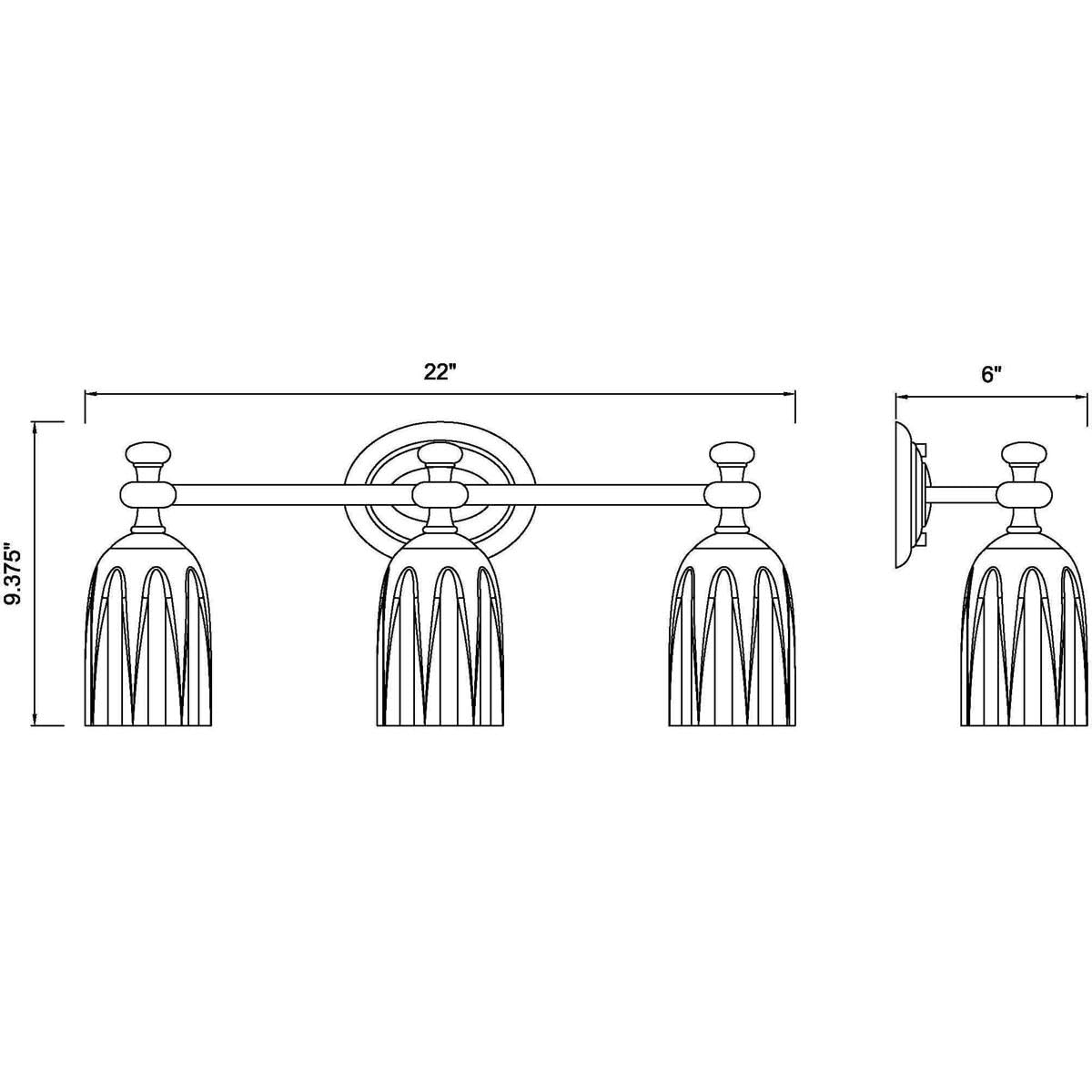 Open Box - Z-Lite 1102-3V-CH - Bathroom Fixtures Indoor Lighting