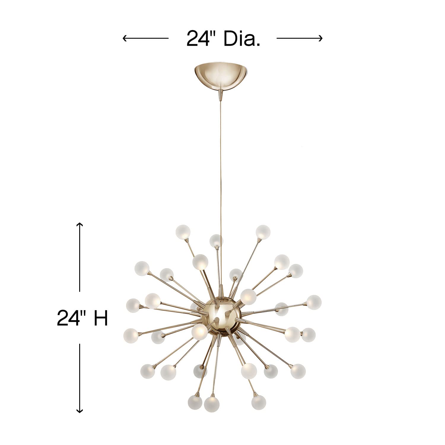 Open Box - Fredrick Ramond FR44413POG 30 Light LED 1 Tier Chandelier from the Impulse Collection