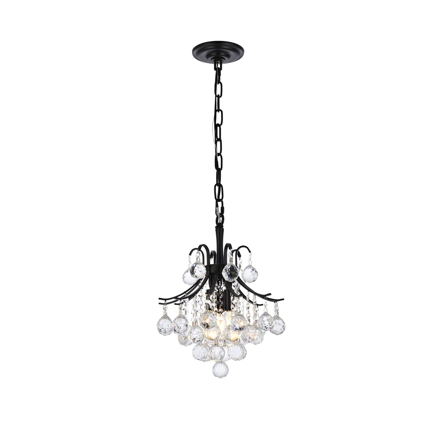 Open Box - Elegant Lighting V8000D12BK/RC - Pendants Indoor Lighting