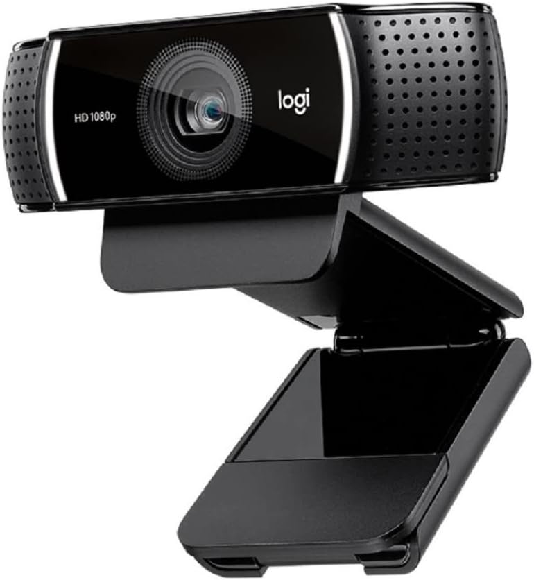 Refurbished - Logitech C922 Pro Stream Webcam 1080P Camera for HD Video Streaming & Recording 720P At 60Fps with Free Tripod (960-001087)