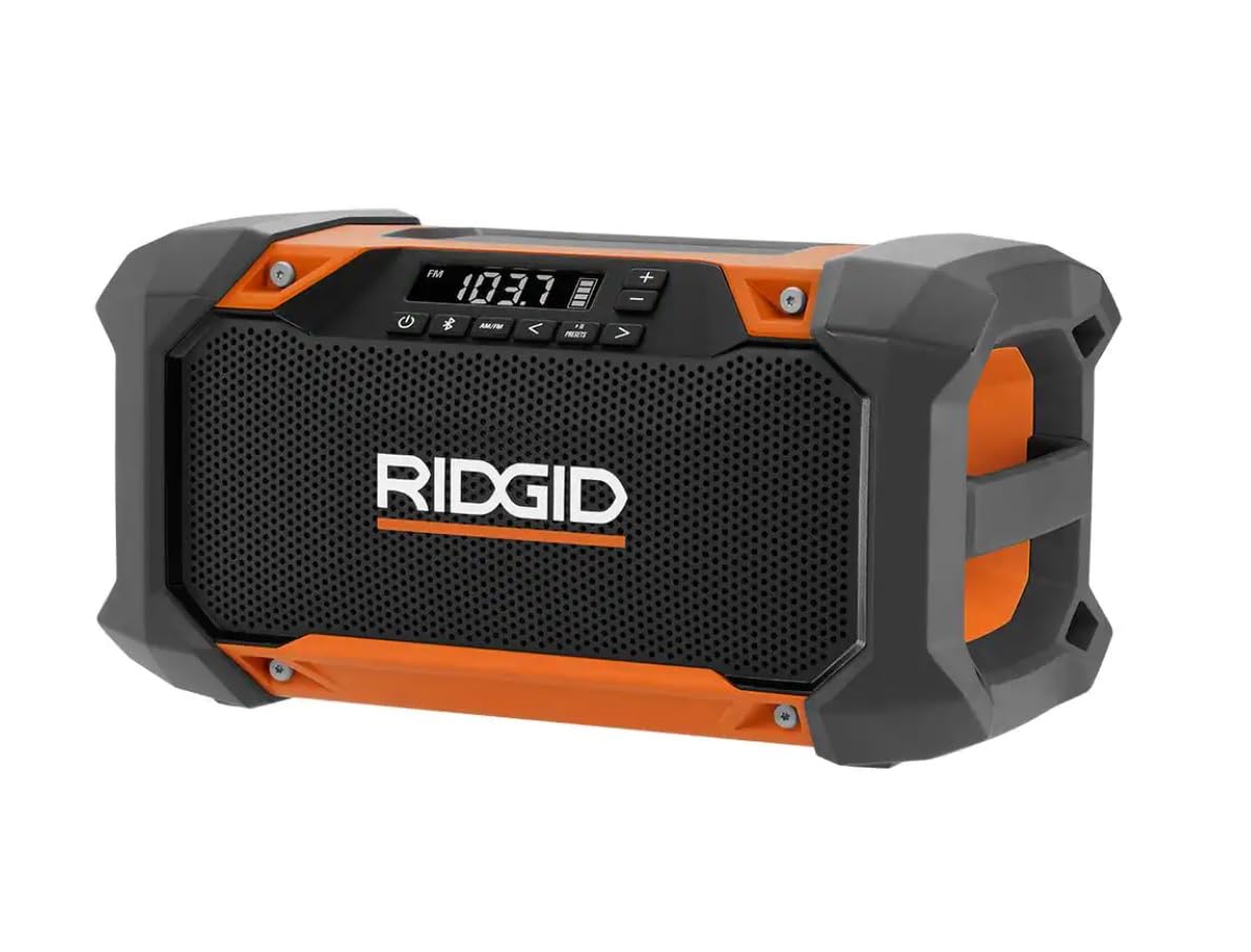 Open Box - RIDGID 18V Hybrid Dual Speaker Jobsite Radio (Tool-Only)