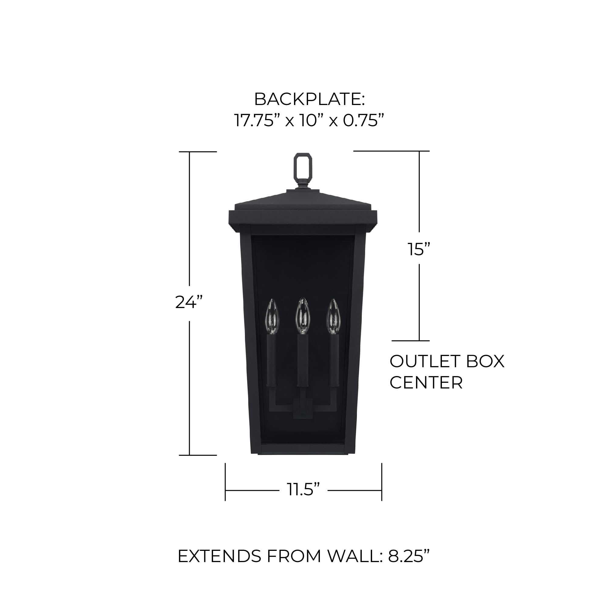 Open Box - Capital Lighting 926232BK - Wall Sconces Outdoor Lighting