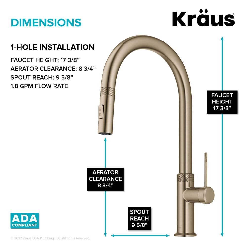 Open Box - Kraus KPF-2654BG - Kitchen Faucet