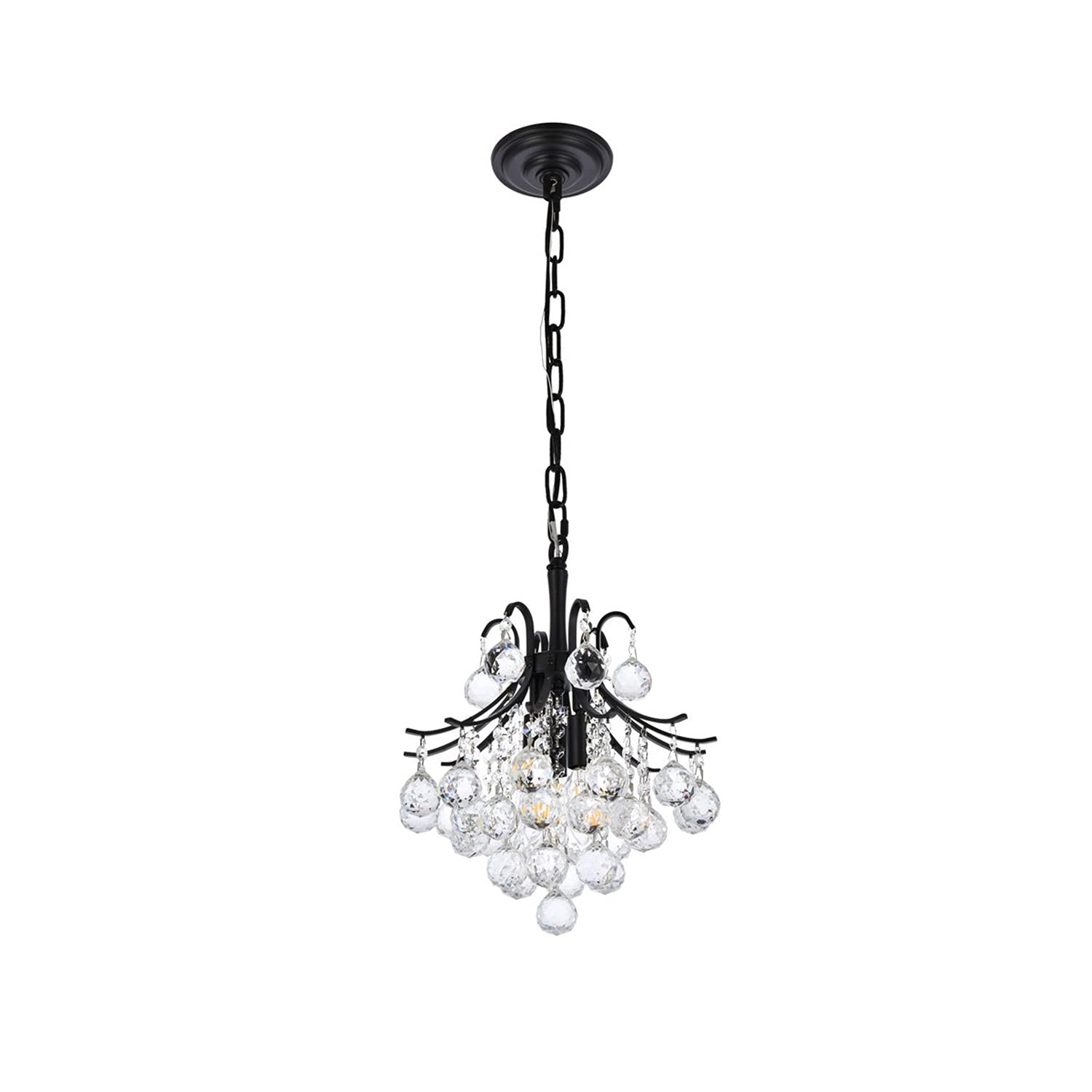 Open Box - Elegant Lighting V8000D12BK/RC - Pendants Indoor Lighting