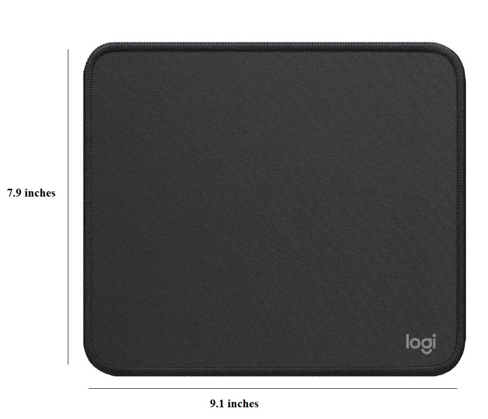 Refurbished - Logitech Studio Series Mouse Pad - Spill-Resistant, Anti-Slip Rubber Base (Graphite)