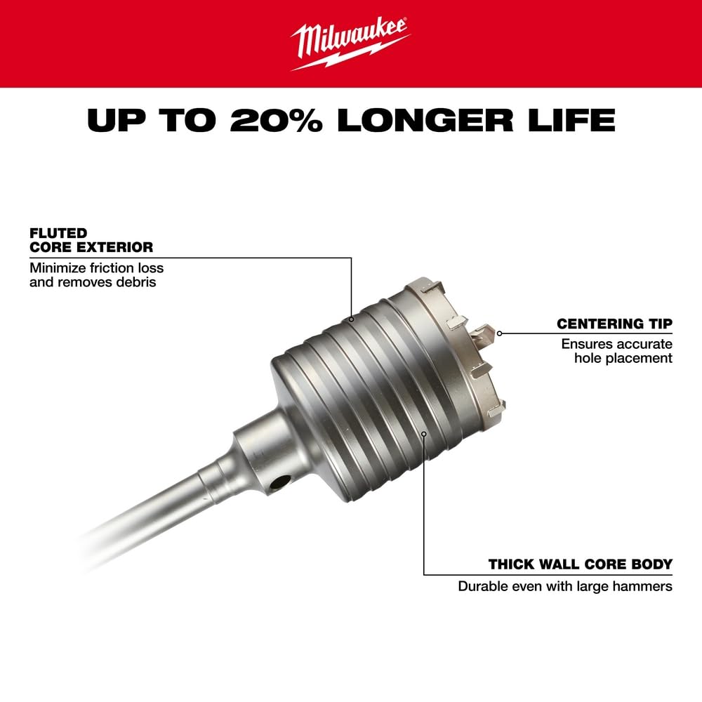 Open Box -  Milwaukee 2-5/8 in. x 11-3/8 in. SDS-MAX Core Bit MilwaukeeBullseye Deals