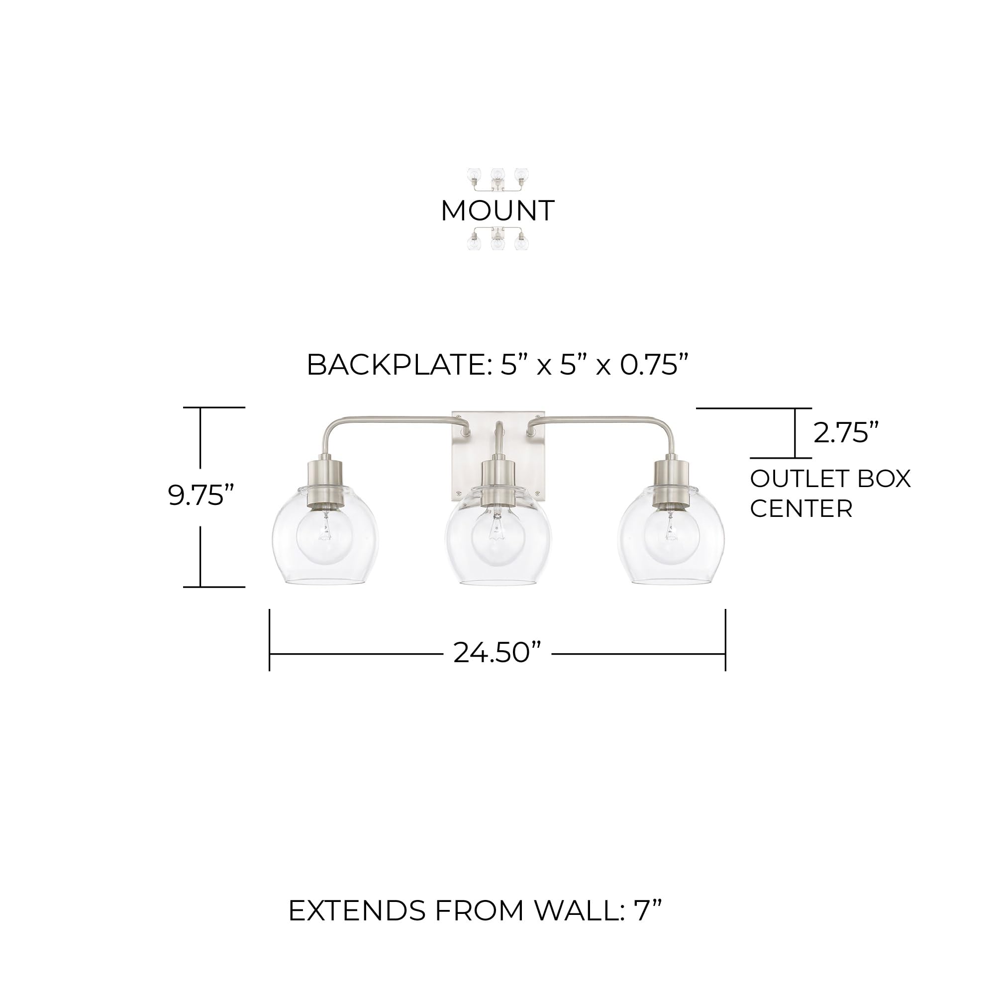 Open Box - Capital Lighting 120031BN-426 - Bathroom Fixtures Indoor Lighting