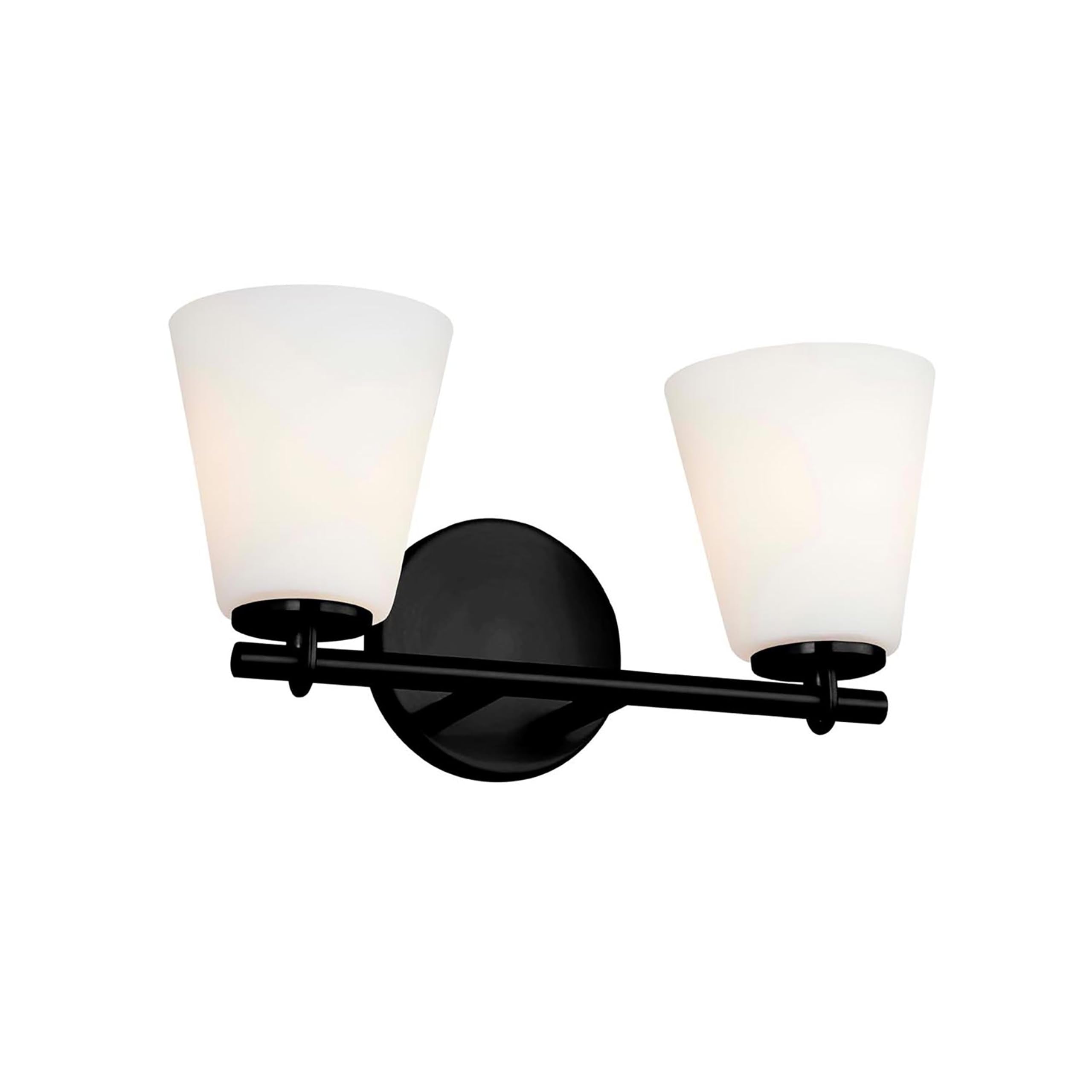 Open Box - Justice Design Group FSN-8032-OPAL-MBLK - Bathroom Fixtures Indoor Lighting