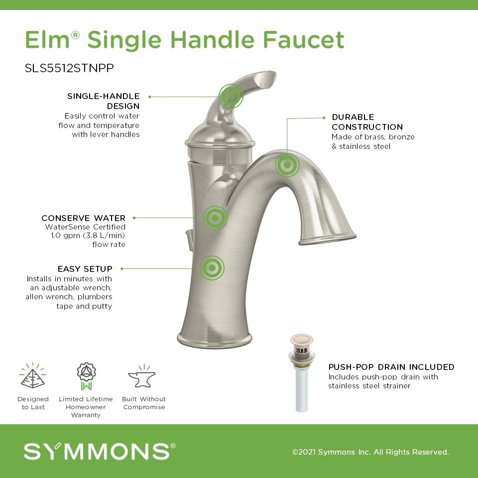 Open Box - Symmons SLS5512STNPP - Bathroom Sink Faucets Faucet