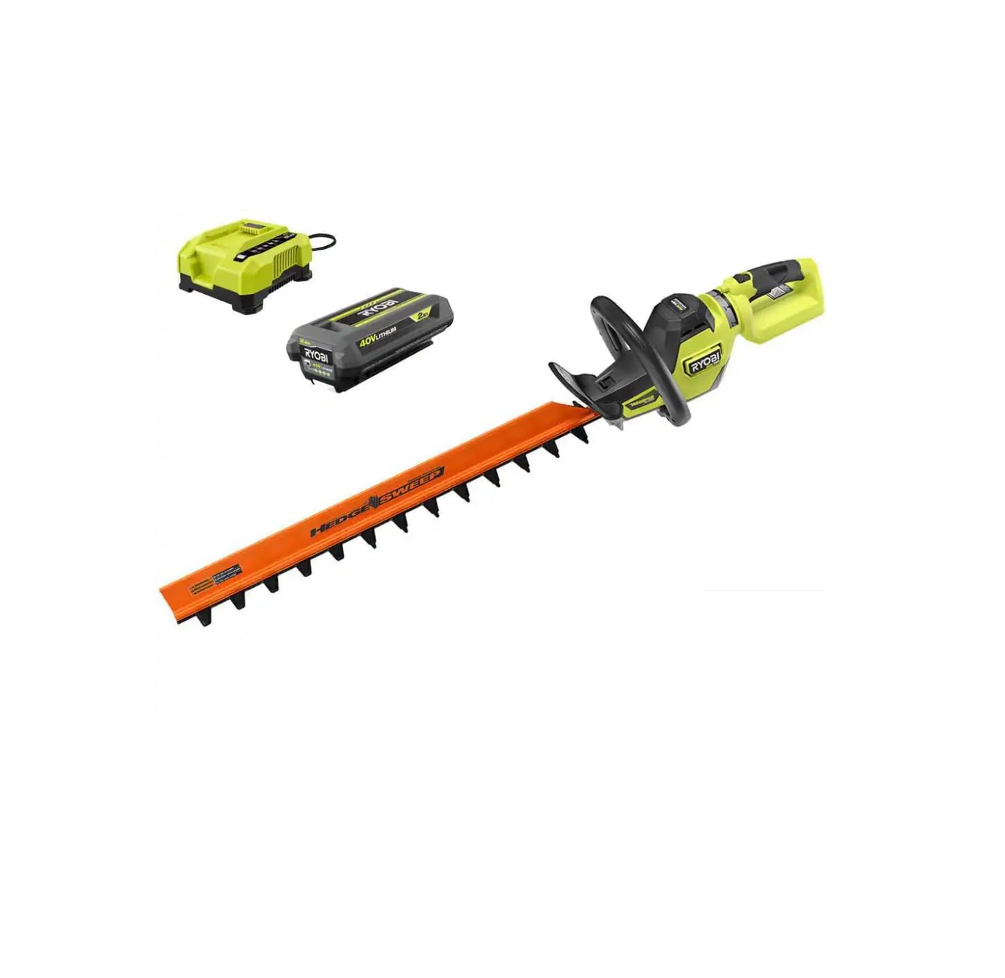 Open Box -  RYOBI 40V HP Brushless Whisper-Series 26-inch Hedge Trimmer Kit with 2.0 Ah Battery and Charger