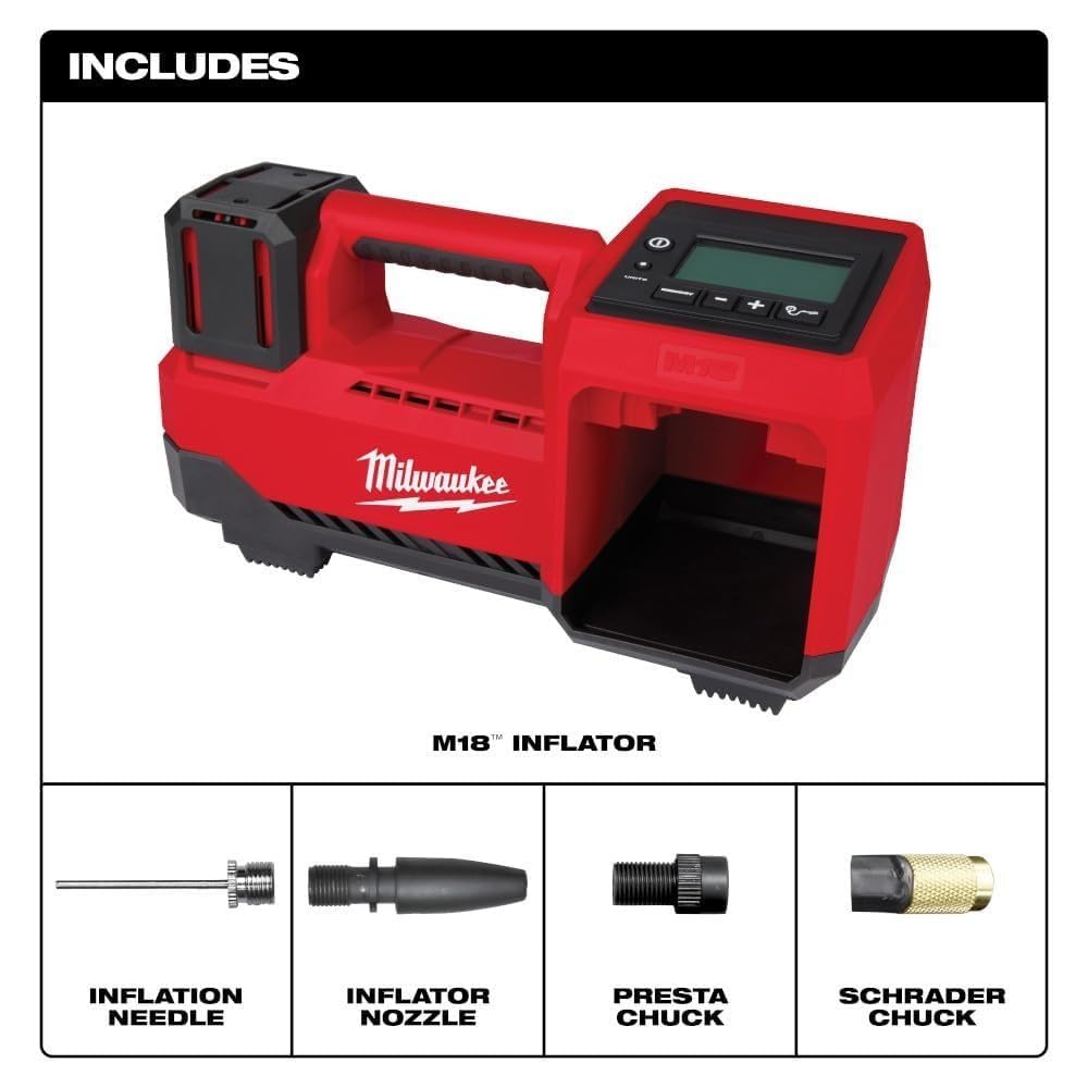 Open Box -  Milwaukee M18 18-Volt Lithium-Ion Cordless Inflator (Tool-Only)