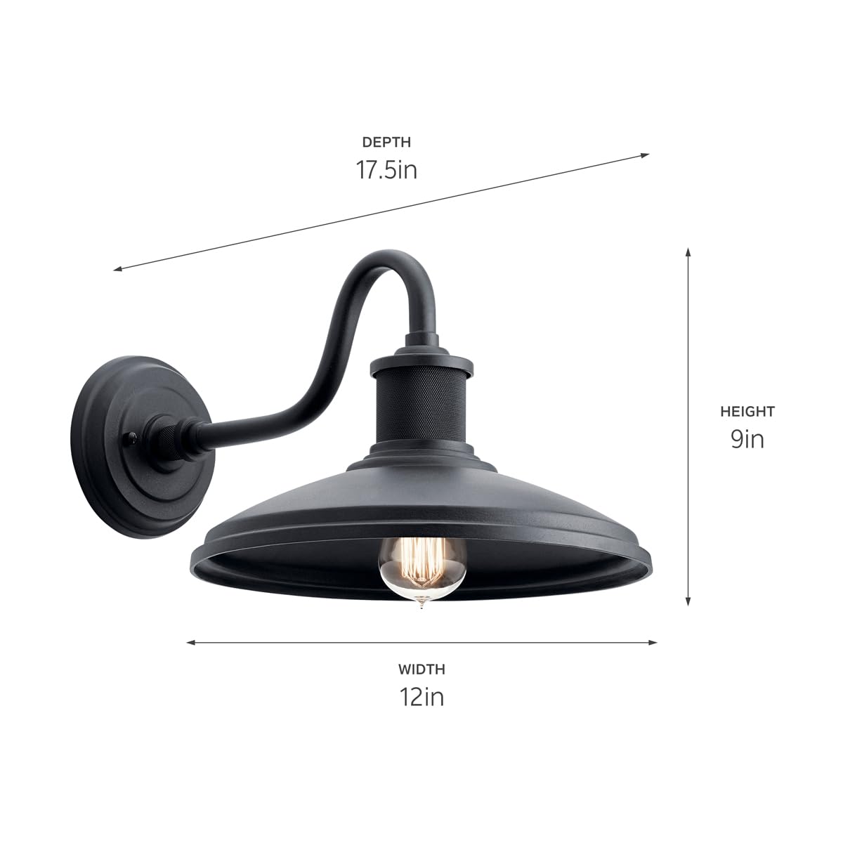 Open Box - Kichler 49980BKT - Wall Sconces Outdoor Lighting